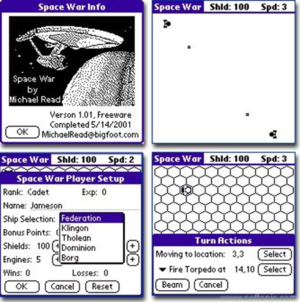My inspiration: Space War for the Palm OS